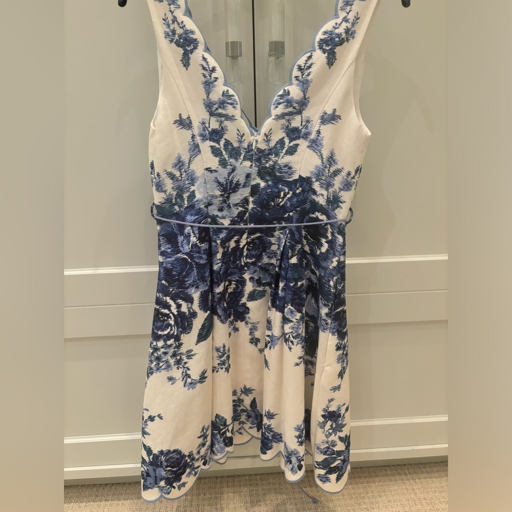 Zimmermann Linen Dress, Size 0, Blue/White